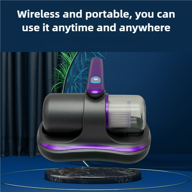 Purple Handheld Dust Mite Vacuum Cleaner - Cordless, High Suction Power, USB Rechargeable Tristar Online