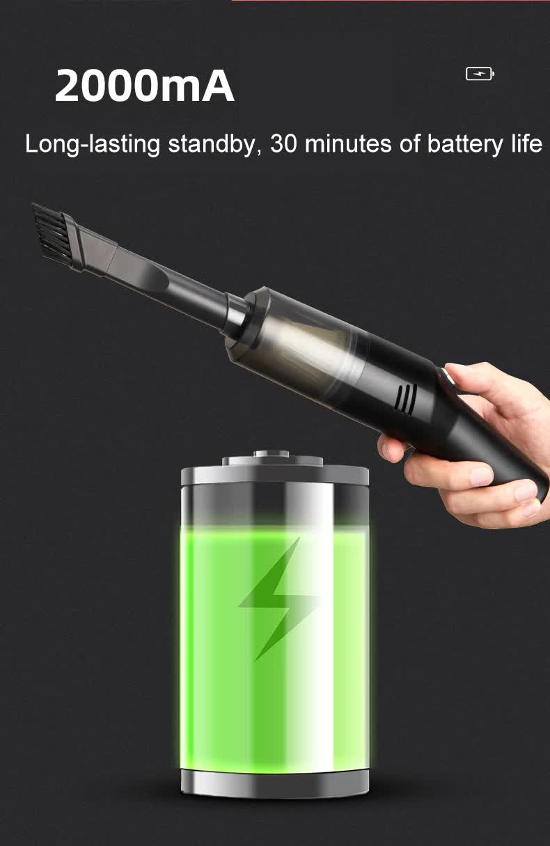Black Wireless Portable Vacuum Cleaner - Handheld Mini Car Vacuum for Wet & Dry Use, Pet Hair Remover, Lightweight Home Cleaner Tristar Online