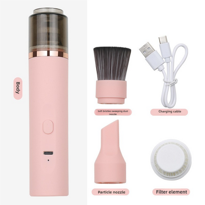 Pink Mini Portable Wireless Dust Vacuum Cleaner, Powerful and Long-Lasting Handheld Vacuum for Makeup Tables, Powder, and Dust Tristar Online