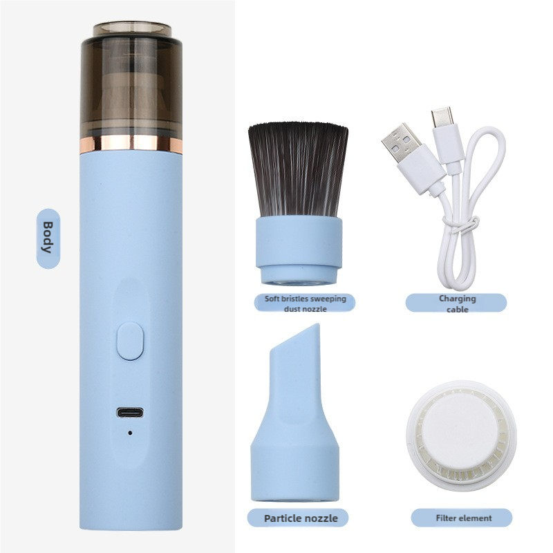 Blue Mini Portable Wireless Dust Vacuum Cleaner, Powerful and Long-Lasting Handheld Vacuum for Makeup Tables, Powder, and Dust Tristar Online