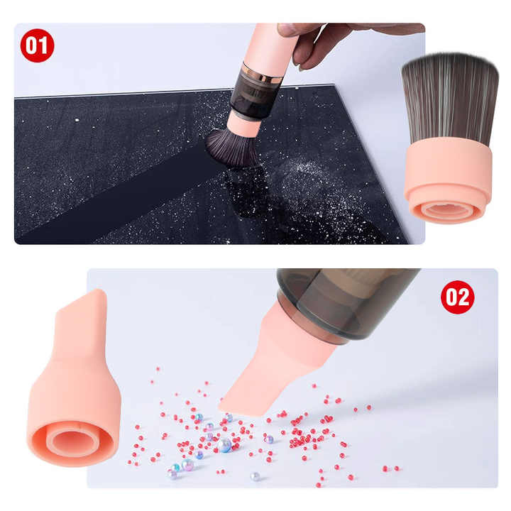 Blue Mini Portable Wireless Dust Vacuum Cleaner, Powerful and Long-Lasting Handheld Vacuum for Makeup Tables, Powder, and Dust Tristar Online