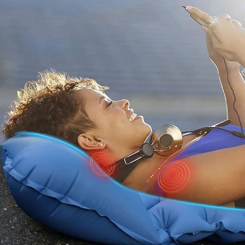 Green Portable Outdoor Inflatable Mat - Foot-Operated Camping Sleeping Pad Tristar Online