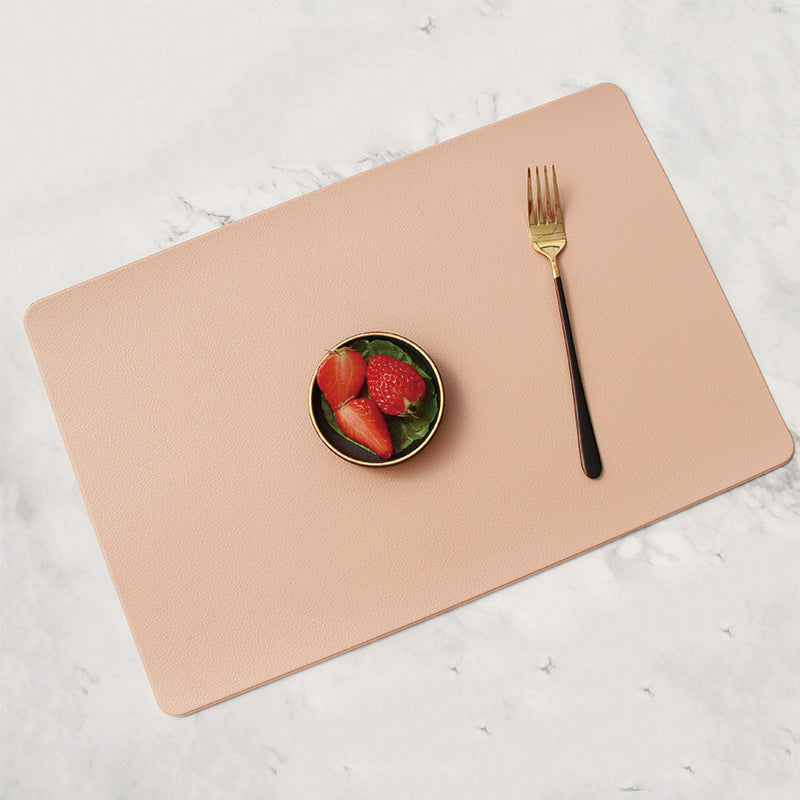 5 PCS Pink Nordic Style Leather Placemat - Anti-Slip, Heat-Resistant Table Mat 30cm x 45cm Tristar Online