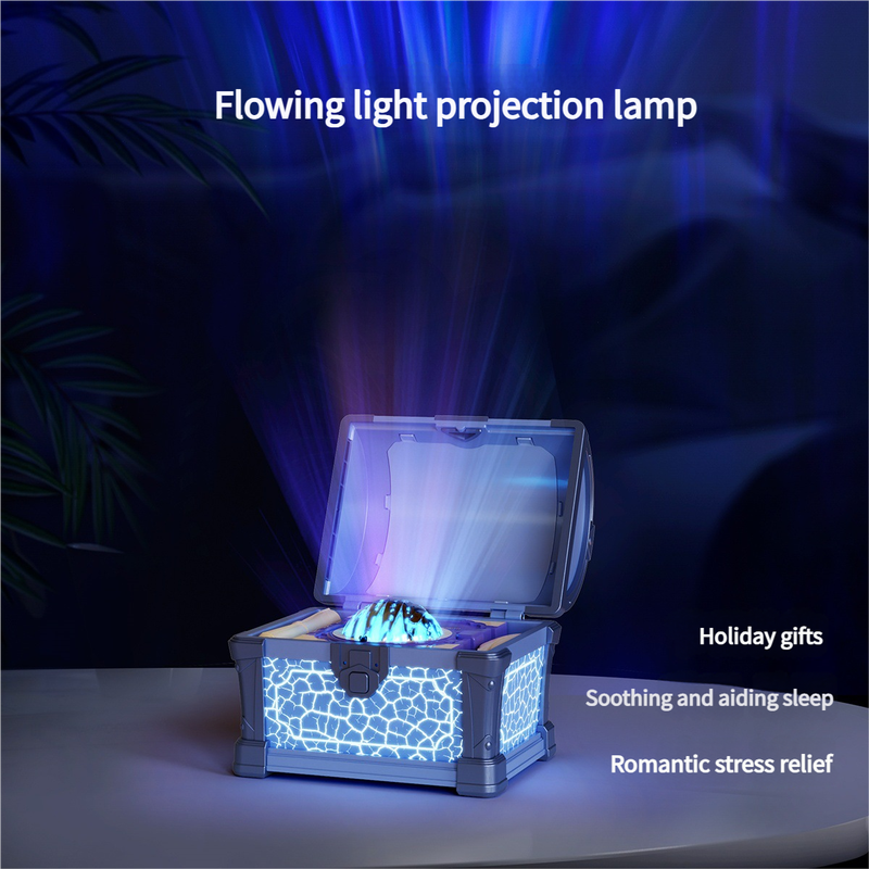 Treasure Chest Projection Lamp with Bluetooth Speaker and Mood Light, Blue Tristar Online