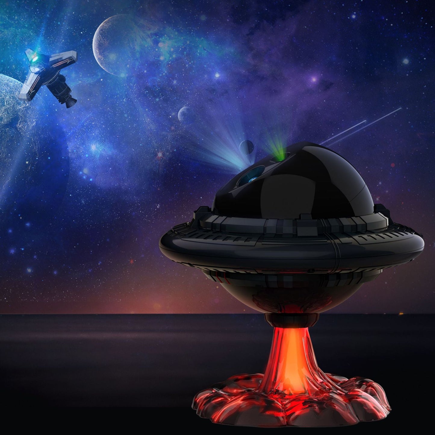 Flying Saucer Starry Sky Projection Lamp - Ambient Mood Light Tristar Online