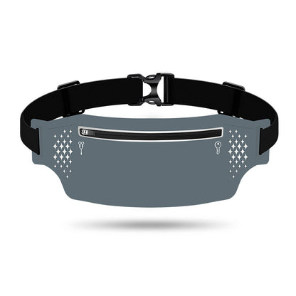 2 Pcs Grey Lightweight Women's Running Waist Bag - Splash-Proof Fitness Belt with Stretchable Phone Storage Tristar Online