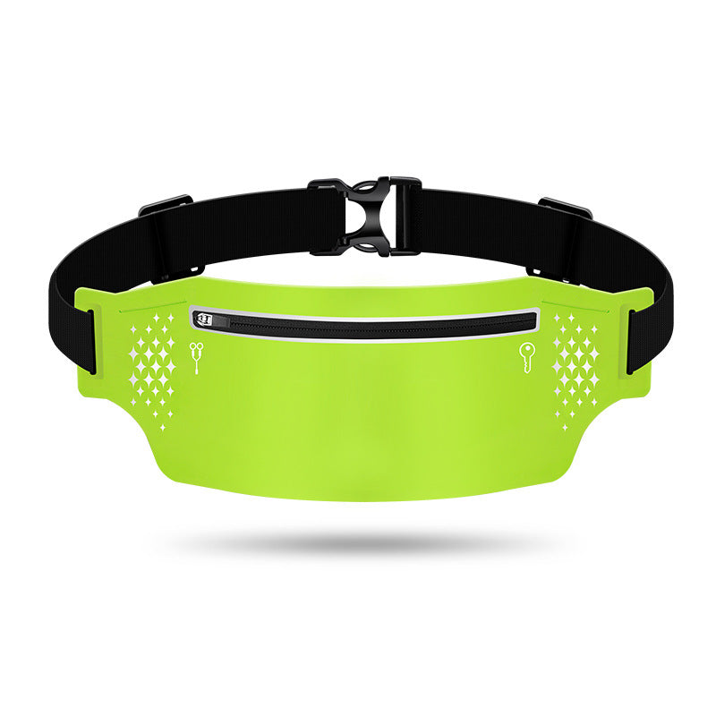 2 Pcs Fluorescent Green Lightweight Women's Running Waist Bag - Splash-Proof Fitness Belt with Stretchable Phone Storage Tristar Online