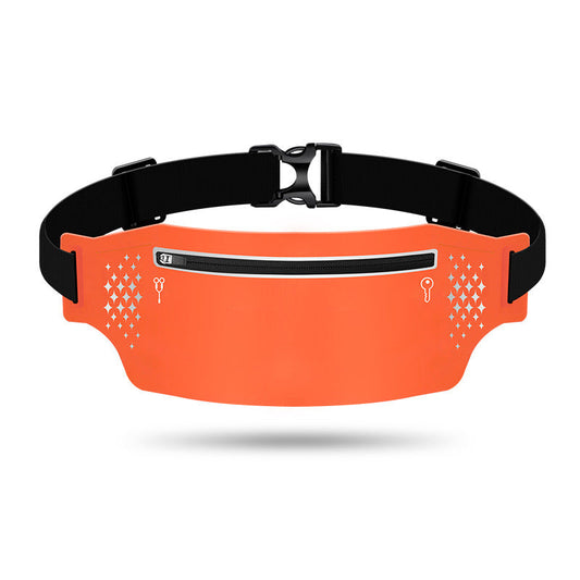 2 Pcs Orange Lightweight Women's Running Waist Bag - Splash-Proof Fitness Belt with Stretchable Phone Storage Tristar Online