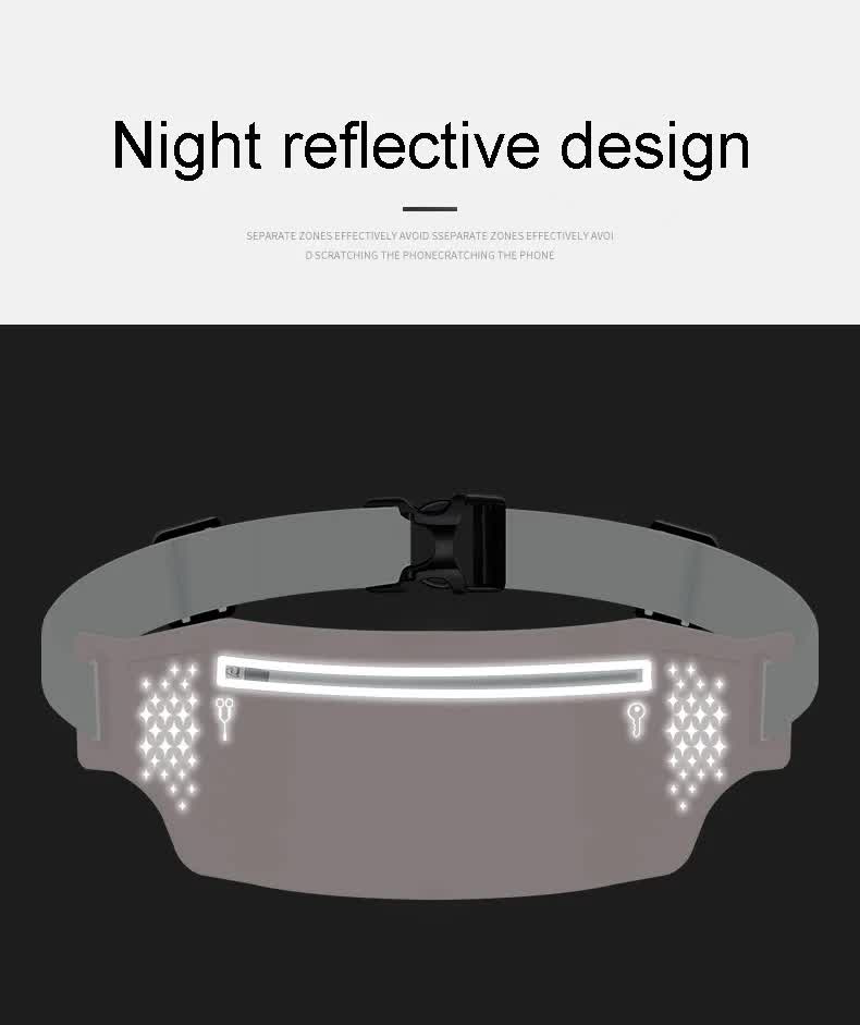 2 Pcs Light Blue Lightweight Women's Running Waist Bag - Splash-Proof Fitness Belt with Stretchable Phone Storage Tristar Online