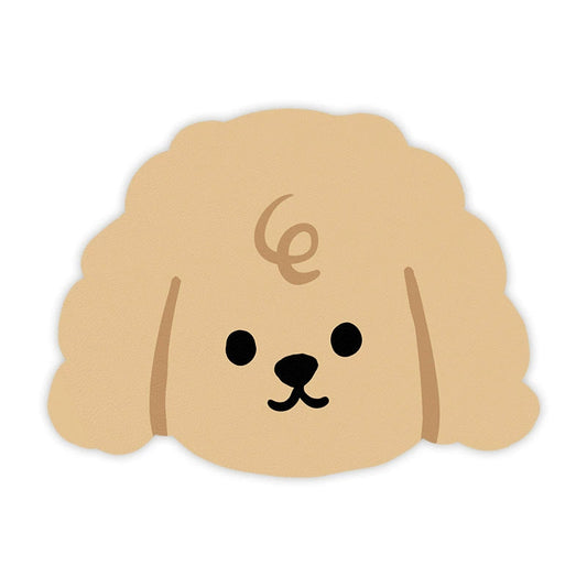 2 Pcs Style 4 Khaki Puppy pattern Cartoon Pet Feeding Mat for Cats & Dogs - Absorbent Diatom Mud Splash-Proof Mat, Easy to Clean Tristar Online