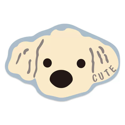 2 Pcs Style 5 Beige Puppy pattern Cartoon Pet Feeding Mat for Cats & Dogs - Absorbent Diatom Mud Splash-Proof Mat, Easy to Clean Tristar Online