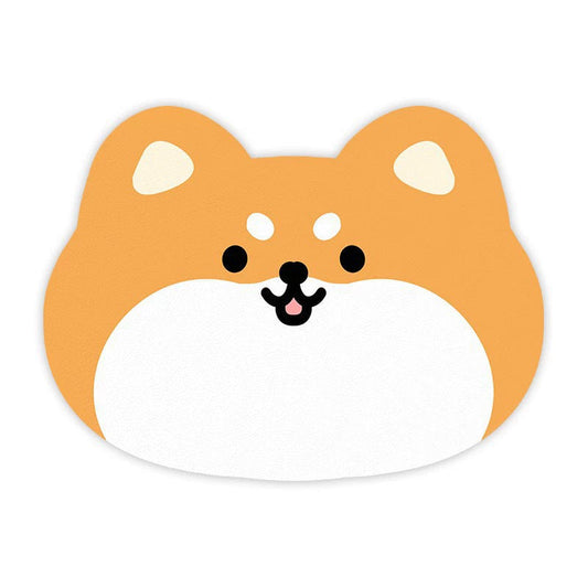 2 Pcs Style 9 Yellow Puppy pattern Cartoon Pet Feeding Mat for Cats & Dogs - Absorbent Diatom Mud Splash-Proof Mat, Easy to Clean Tristar Online