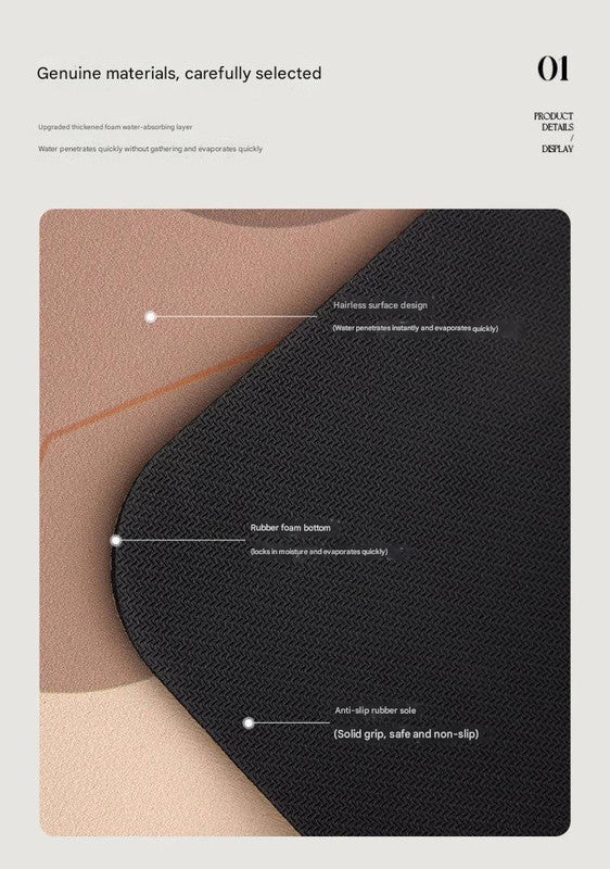 2 Pcs Style 11 Brown Puppy pattern Cartoon Pet Feeding Mat for Cats & Dogs - Absorbent Diatom Mud Splash-Proof Mat, Easy to Clean Tristar Online