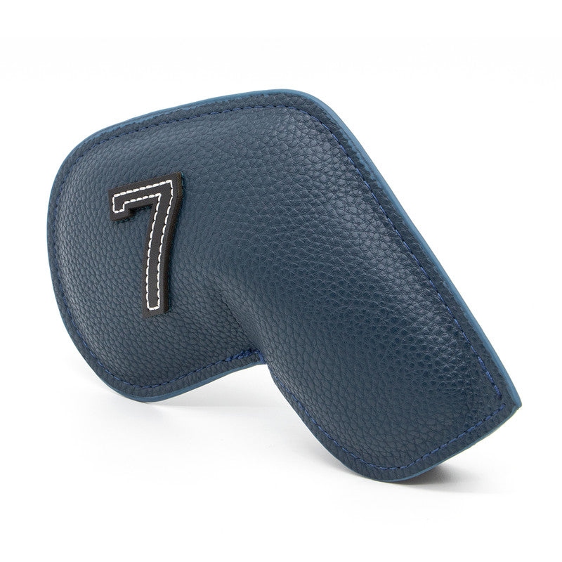 Dark Blue Golf Iron Head Covers Set of 10 - Waterproof PU Leather Club Protectors with Embroidered Numbers (3-9, P, A, S) Tristar Online