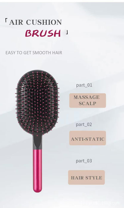Blue Air Cushion Massage Paddle Brush & Wide Tooth Comb Set - Gentle Detangling for All Hair Types Tristar Online