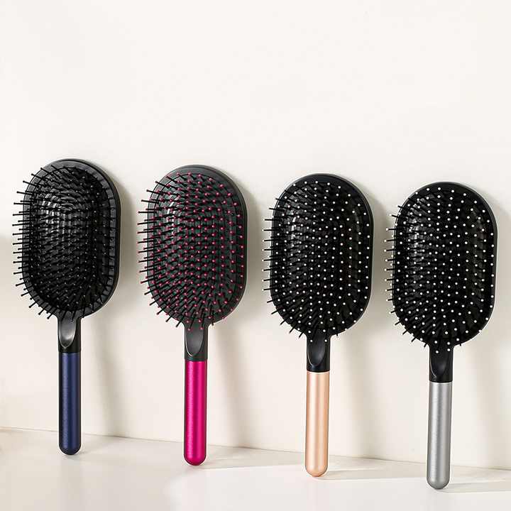 Champagne Air Cushion Massage Paddle Brush & Wide Tooth Comb Set - Gentle Detangling for All Hair Types Tristar Online