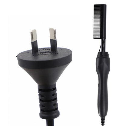 Black Electric Hot Comb Hair Straightener - Fast Heating Styling Tool with 3 Temp Settings & Anti-Scald Guard Tristar Online