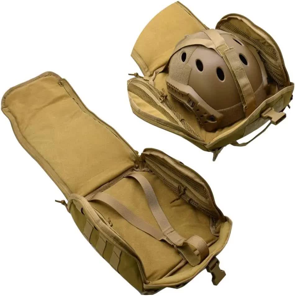 Green Tactical Helmet Bag & Utility Pouch - Padded MOLLE Gear Storage Carrier Tristar Online