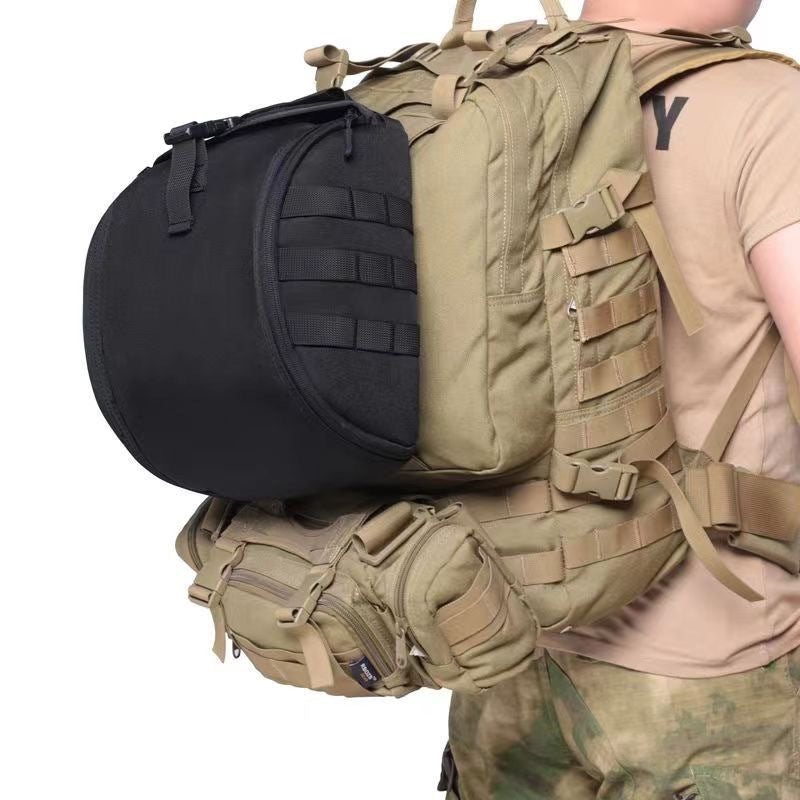 Grey Tactical Helmet Bag & Utility Pouch - Padded MOLLE Gear Storage Carrier Tristar Online
