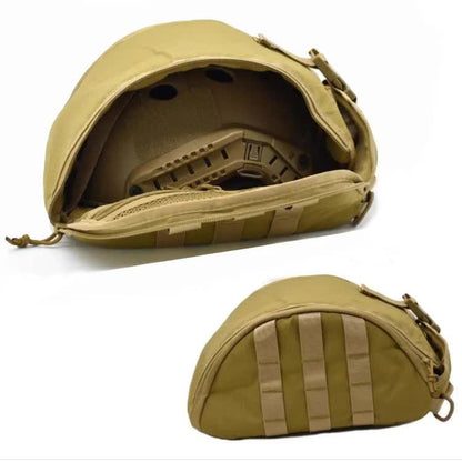 Grey Tactical Helmet Bag & Utility Pouch - Padded MOLLE Gear Storage Carrier Tristar Online