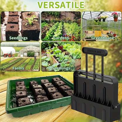 Black Manual Soil Blocker Tool - 5 x 5cm Block Maker for Seed Starting Tristar Online