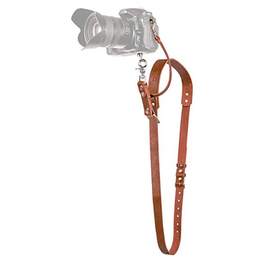 Brown Adjustable Genuine Leather Camera Strap - Crossbody Shoulder Sling for DSLR/SLR(The camera is a prop and is not included) Tristar Online