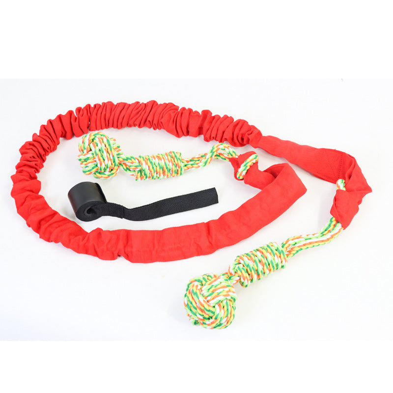 Red And Colored Cotton Balls Interactive Bungee Dog Tug Toy - Hanging Rope Ball for Solo Play & Exercise Tristar Online