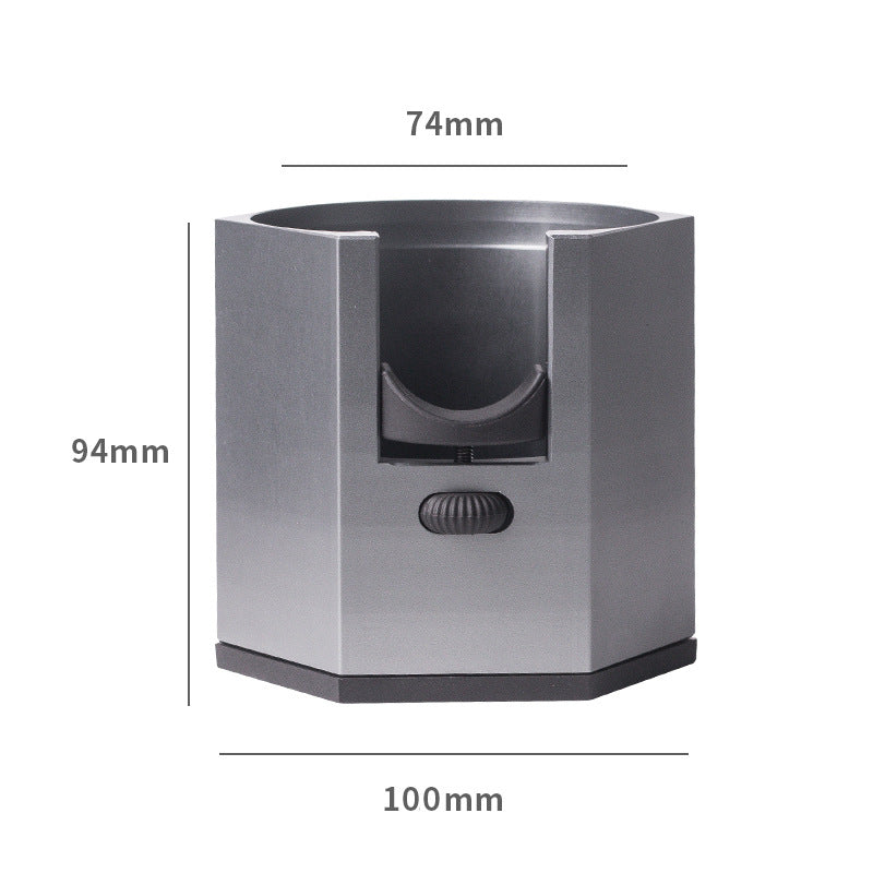 Dark Grey Diamond Professional Aluminum Espresso Tamping Station - Adjustable Portafilter Holder Stand Tristar Online