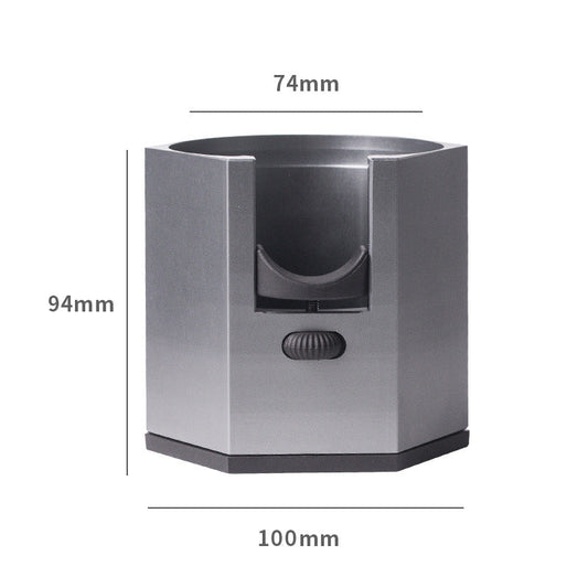 Dark Grey Diamond Professional Aluminum Espresso Tamping Station - Adjustable Portafilter Holder Stand Tristar Online