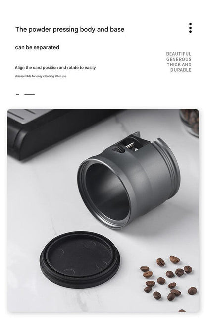 Dark Grey Diamond Professional Aluminum Espresso Tamping Station - Adjustable Portafilter Holder Stand Tristar Online