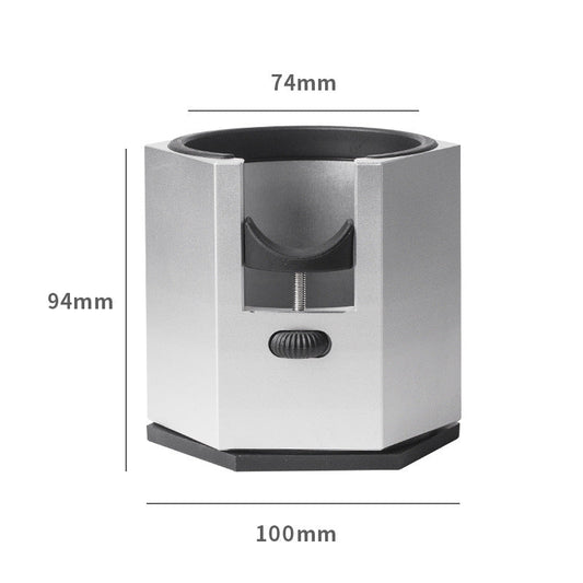 Silver Diamond Professional Aluminum Espresso Tamping Station - Adjustable Portafilter Holder Stand Tristar Online