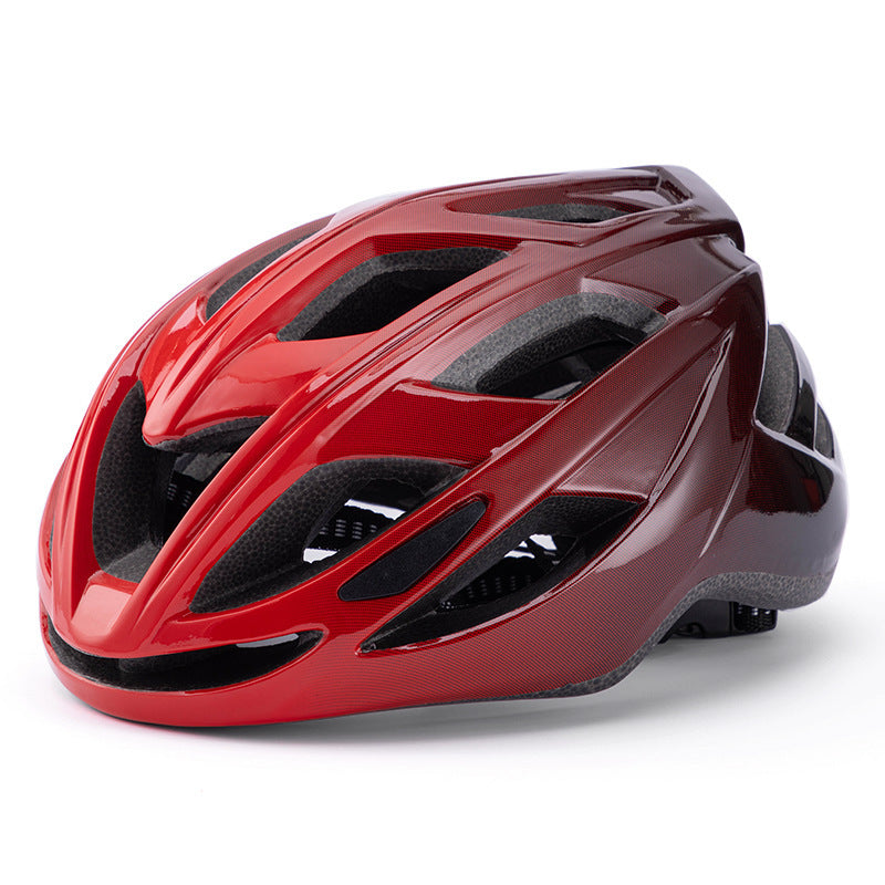 Red And Black Gradient Lightweight Adult Bicycle Helmet - Adjustable Fit Road & Mountain Bike Safety Headgear (57-62cm) Tristar Online