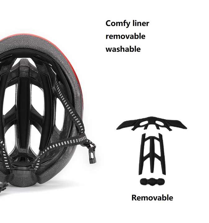 Red And Black Gradient Lightweight Adult Bicycle Helmet - Adjustable Fit Road & Mountain Bike Safety Headgear (57-62cm) Tristar Online