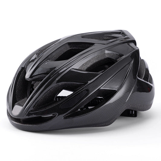 Carbon Fiber Black Lightweight Adult Bicycle Helmet - Adjustable Fit Road & Mountain Bike Safety Headgear (57-62cm) Tristar Online