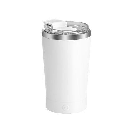 White 316 Stainless Steel Rechargeable Electric Self-Stirring Mug - 420ml Automatic Mixing Cup with Magnetic Rotor Tristar Online