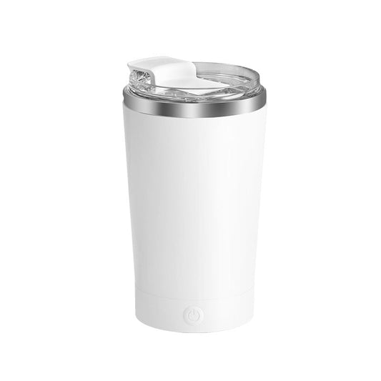 White 316 Stainless Steel Rechargeable Electric Self-Stirring Mug - 420ml Automatic Mixing Cup with Magnetic Rotor Tristar Online
