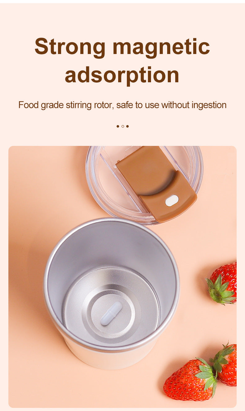 White 316 Stainless Steel Rechargeable Electric Self-Stirring Mug - 420ml Automatic Mixing Cup with Magnetic Rotor Tristar Online