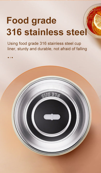 White 316 Stainless Steel Rechargeable Electric Self-Stirring Mug - 420ml Automatic Mixing Cup with Magnetic Rotor Tristar Online