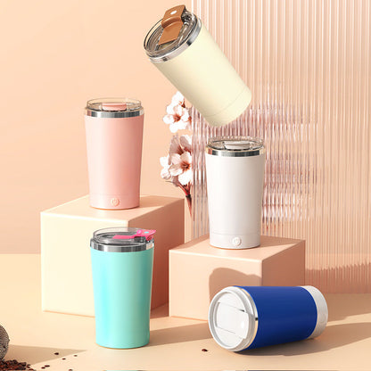 Pink 316 Stainless Steel Rechargeable Electric Self-Stirring Mug - 420ml Automatic Mixing Cup with Magnetic Rotor Tristar Online