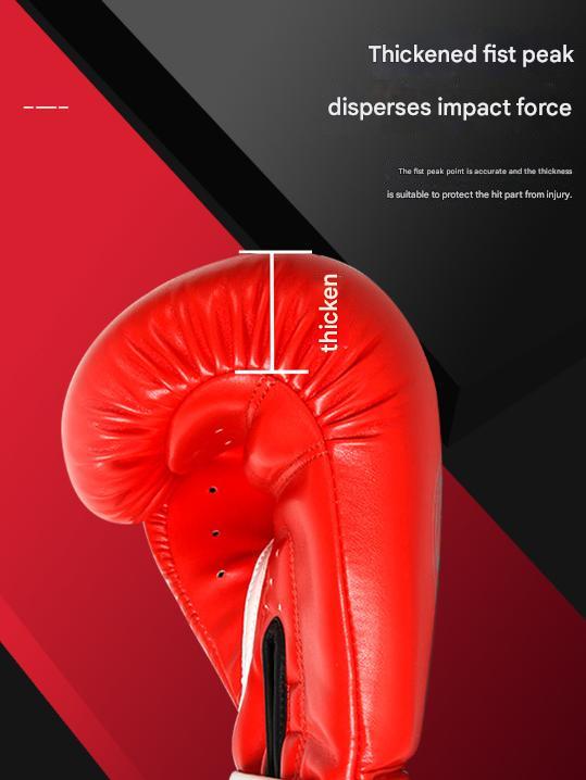 Red And Silver Durable 10oz PU Leather Boxing Gloves - Padded & Ventilated for Training Tristar Online