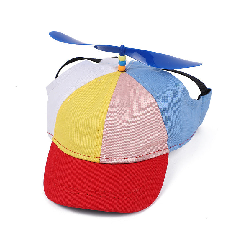 L Red Pet Baseball Cap with Spinning Propeller - Colorful Fun Design - See Details for Sizing Tristar Online