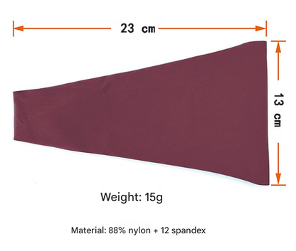 Camouflage Grey 5-Pack Wide Sports Headbands for Women - Non-Slip Yoga Headwraps with Sweat-Wicking Fabric (88% Nylon+12% Spandex) Tristar Online