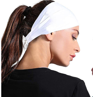 Camouflage Blue 5-Pack Wide Sports Headbands for Women - Non-Slip Yoga Headwraps with Sweat-Wicking Fabric (88% Nylon+12% Spandex) Tristar Online