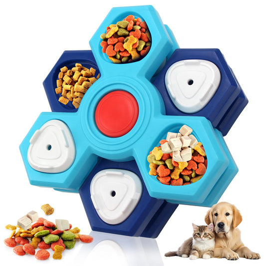 2Pcs Interactive Dog Puzzle Toy - 4 Spinning Layers Treat Dispensing Feeder for Mental Stimulation Tristar Online