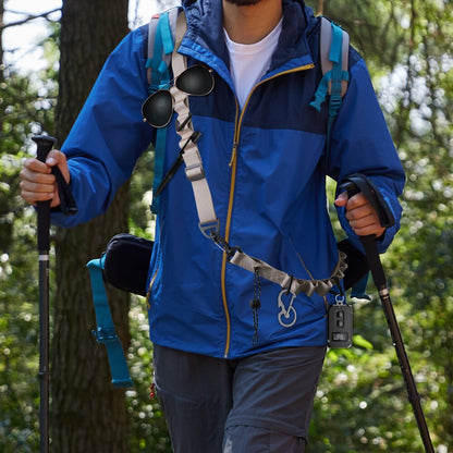 Khaki 4 PCS Heavy-Duty Outdoor Utility Strap - Multi-Purpose Camping Gear & Bottle Hanging Lanyard Tristar Online