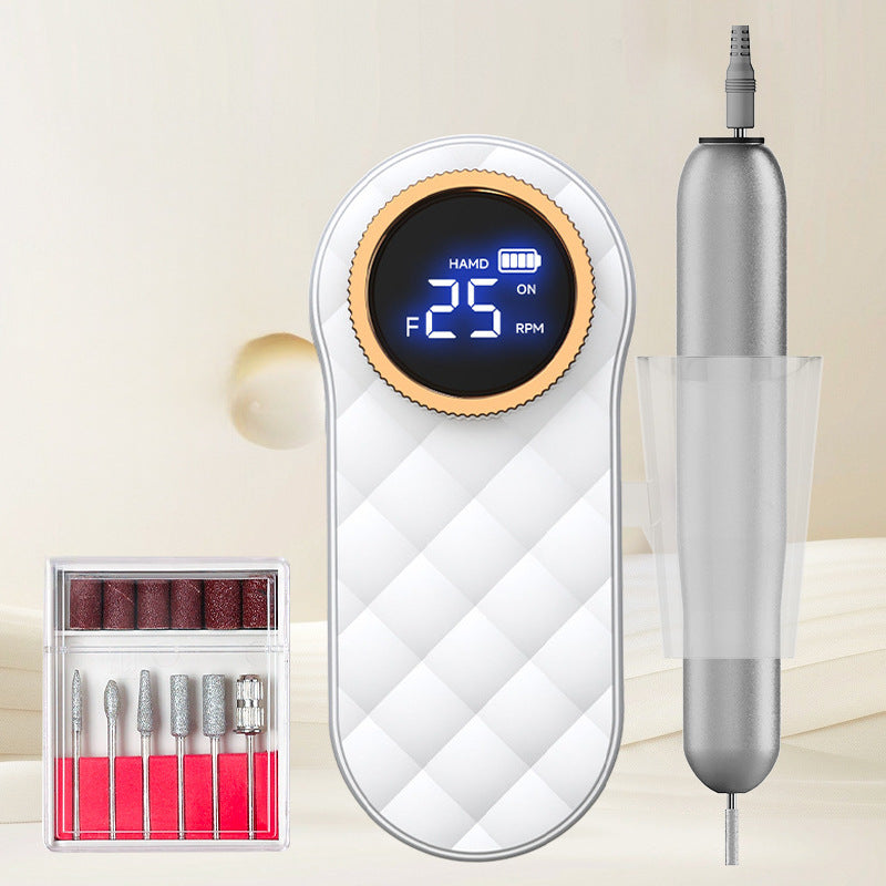 White Portable Mini Electric Nail Drill Pen - Manicure Pedicure Polishing & Shaping Tool Tristar Online