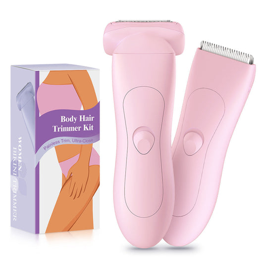 Pink 2-in Women's Electric Body & Bikini Trimmer Kit - Painless Ultra-Close Shaver Tristar Online