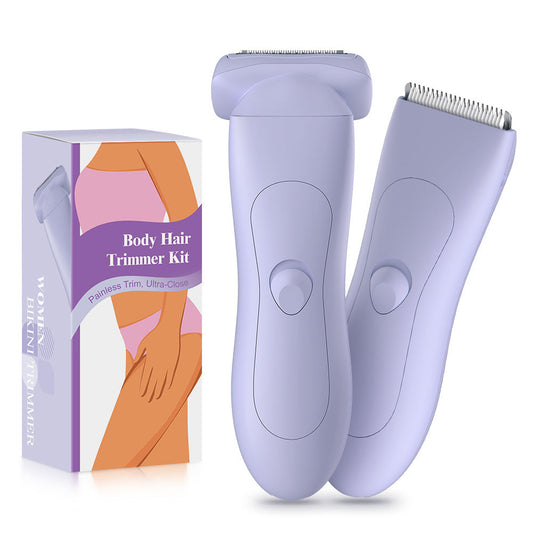 Purple 2-in Women's Electric Body & Bikini Trimmer Kit - Painless Ultra-Close Shaver Tristar Online