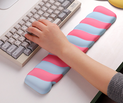 Green 2PCS Ergonomic Wavy Keyboard Wrist Rest - Comfortable Typing Support Cushion Tristar Online