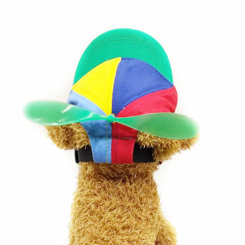 L Red Pet Baseball Cap with Spinning Propeller - Colorful Fun Design - See Details for Sizing Tristar Online